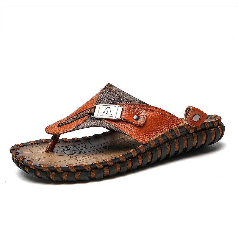 Men's Size Summer Handmade Stitching Beach Sandals
