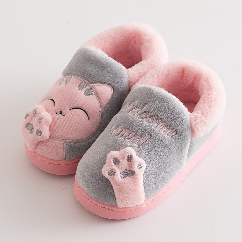 Children's Indoor Warm Boys And Cute Cartoon House Slippers