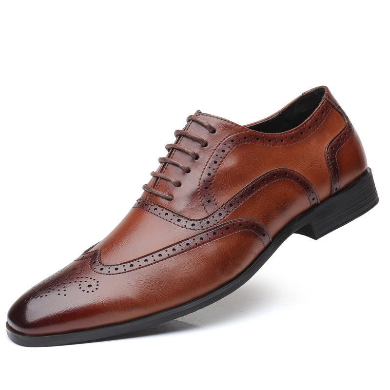 Men's Retro Business Formal Wear Fashion British Leather Shoes