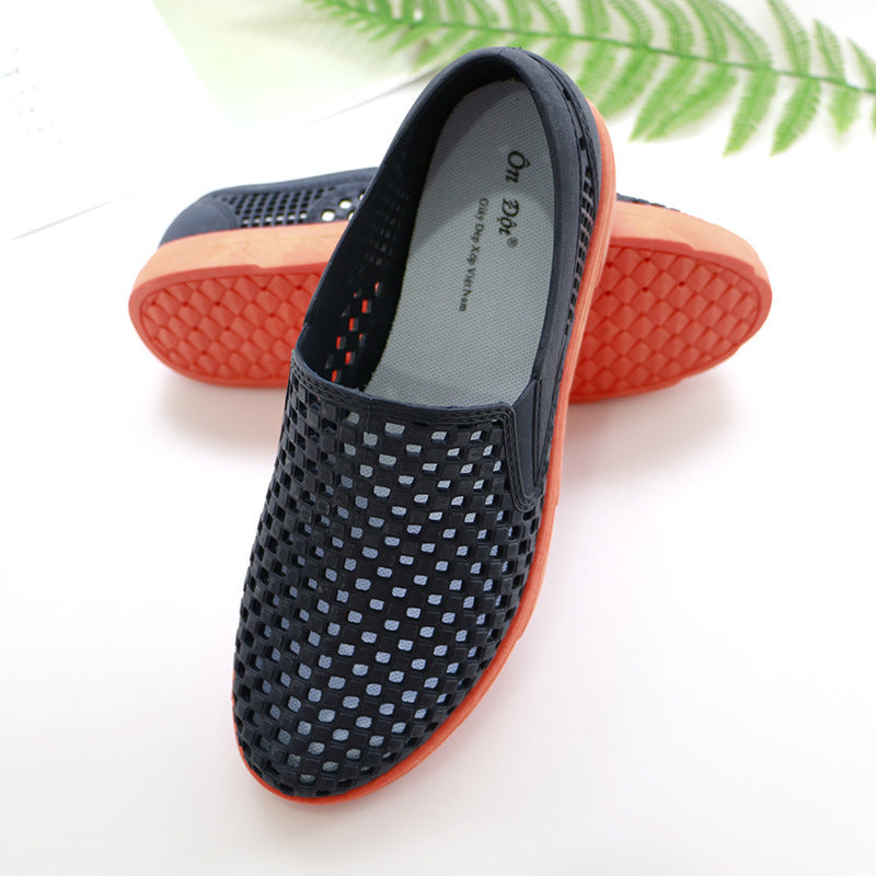 Men's Fashion Outdoor Indoor Two-color Hollow Coast Casual Shoes