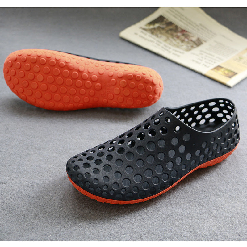 Sandalias de dos colores al aire libre a la moda de punto para hombres