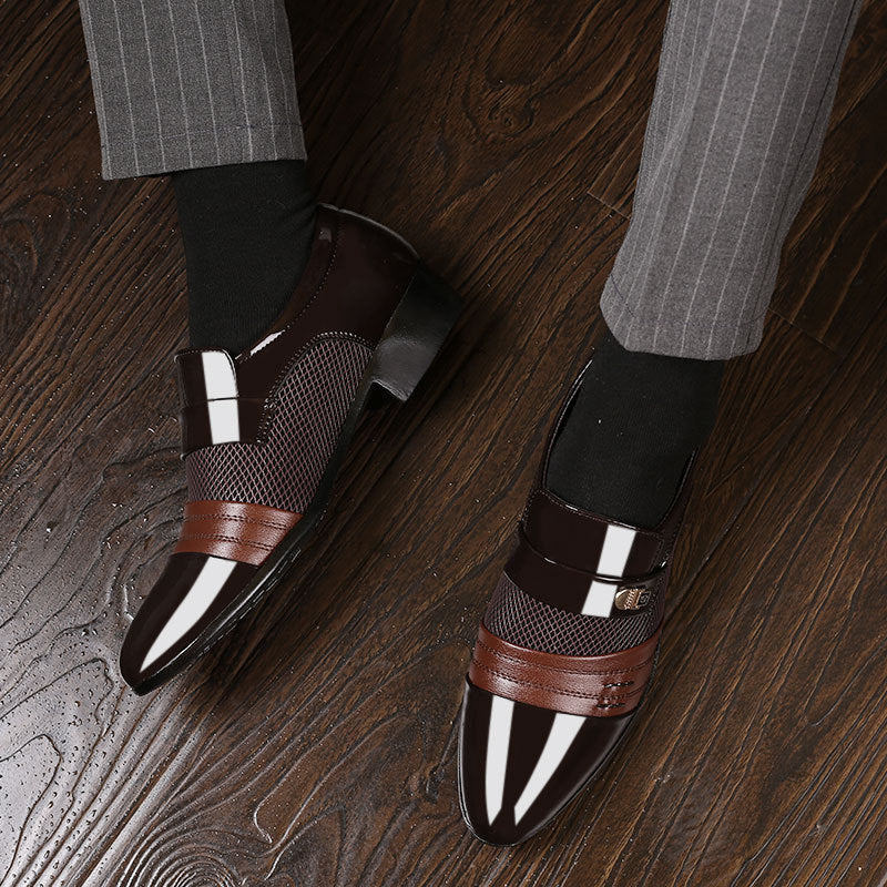 Zapatos de cuero de talla grande de negocios para hombres