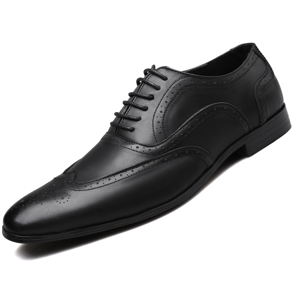 Men's Plus Size Formal Wear Fashion Brogue Leather Shoes