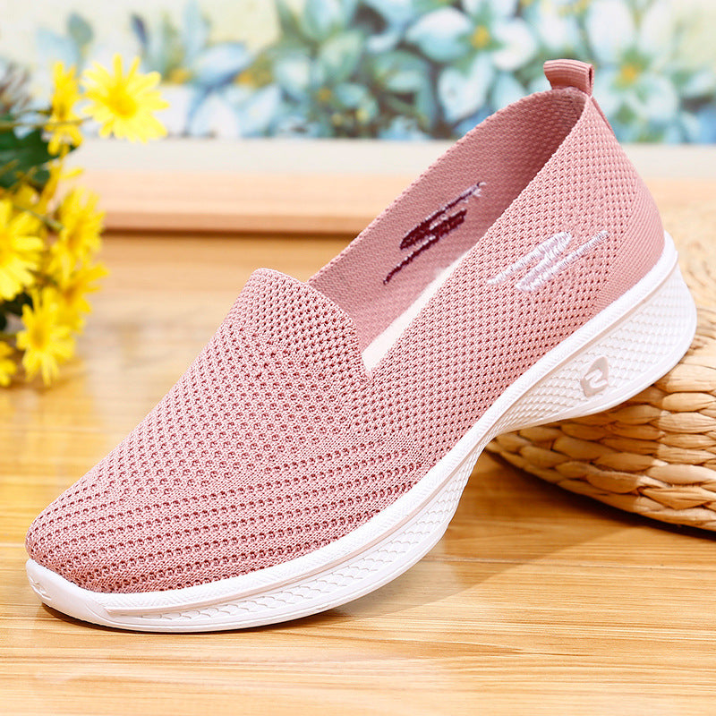 Women's Spring Flying Woven Soft-soled Mesh Casual Shoes