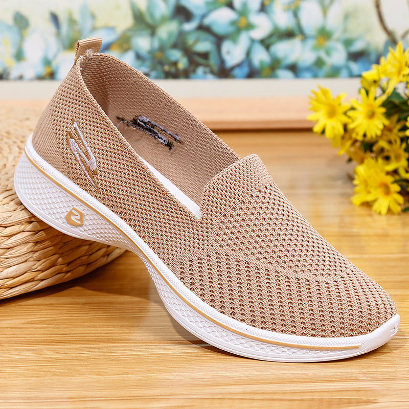 Women's Spring Flying Woven Soft-soled Mesh Casual Shoes