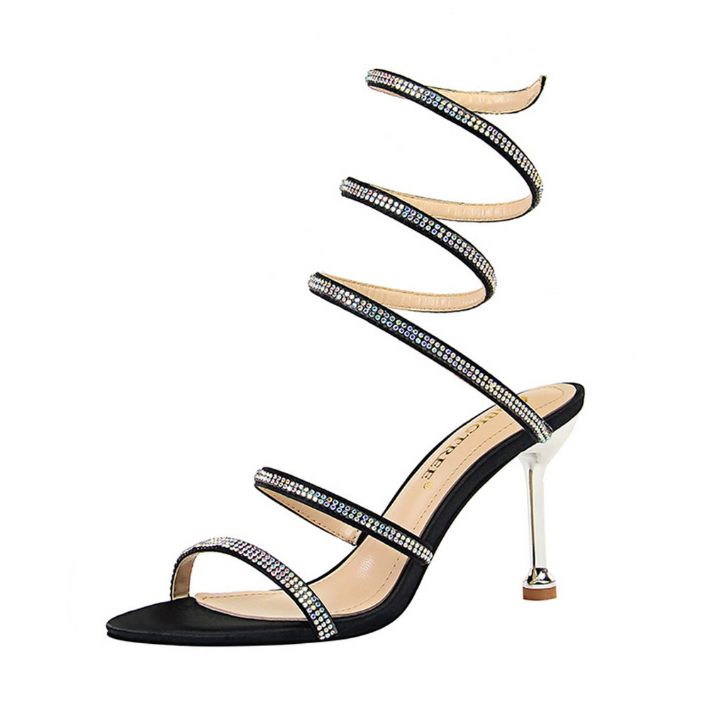 Talons anneau de cheville en strass en forme de serpent en forme de serpent pour femmes