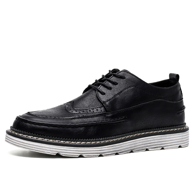 Men's Summer Hollow Breathable Business Brogue Korean Casual Shoes