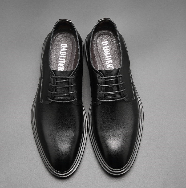 Chaussures en cuir véritable de style britannique pour hommes