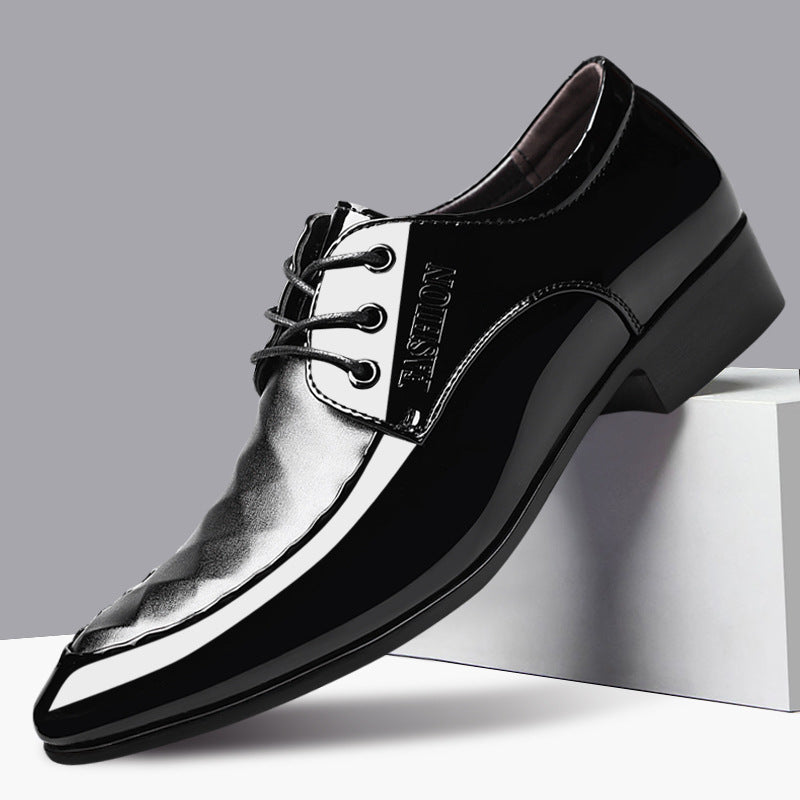 Zapatos de cuero grandes formales de negocios talla grande para hombres