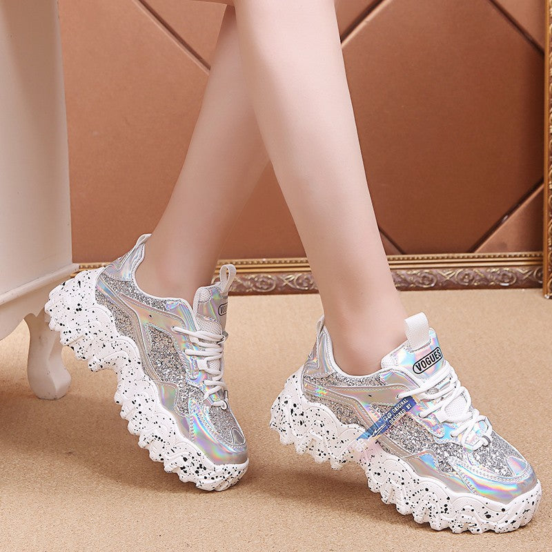 Damen Dad Spring Korean Große Welle Turnschuhe