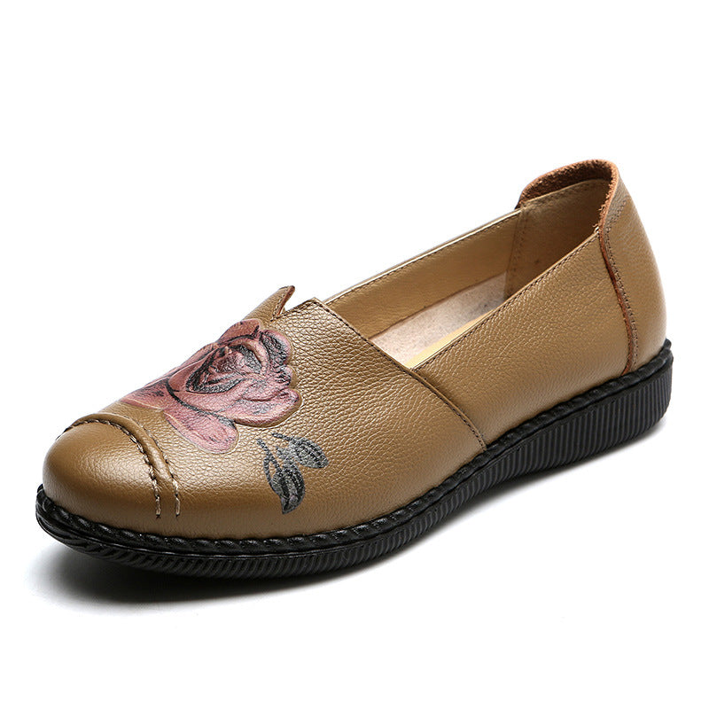 Spring Exquisite Flower Soft Bottom Elderly Casual Shoes