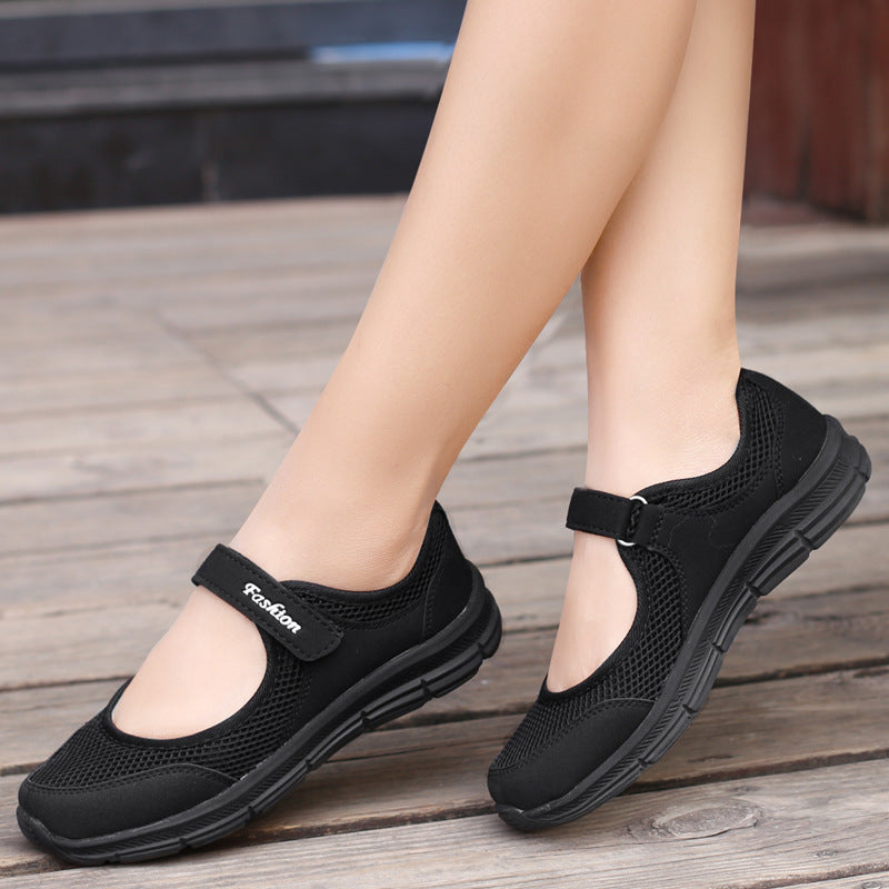 Women's Trendy Fashion Mom Plus Size Breathable Lightweight Solid Women's Shoes