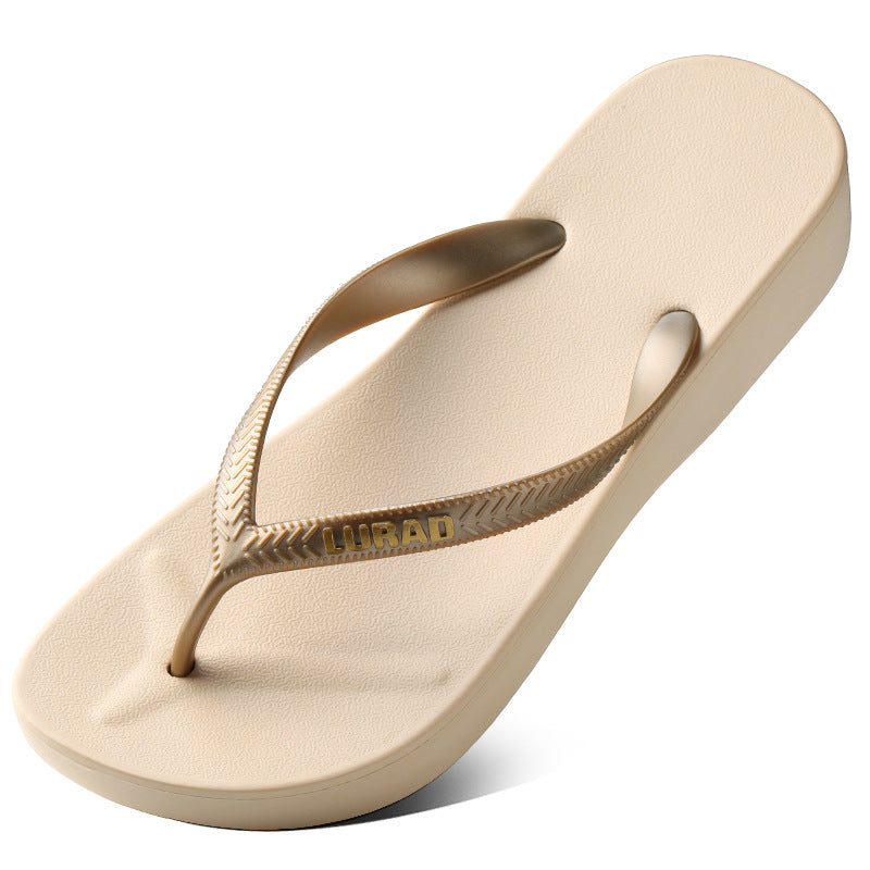 Women's Summer Wedge Flip-flops Outer Wear Thick Flip Flops