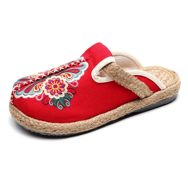 Women's Listed Ethnic Style Retro Tribal Embroidered Sandals
