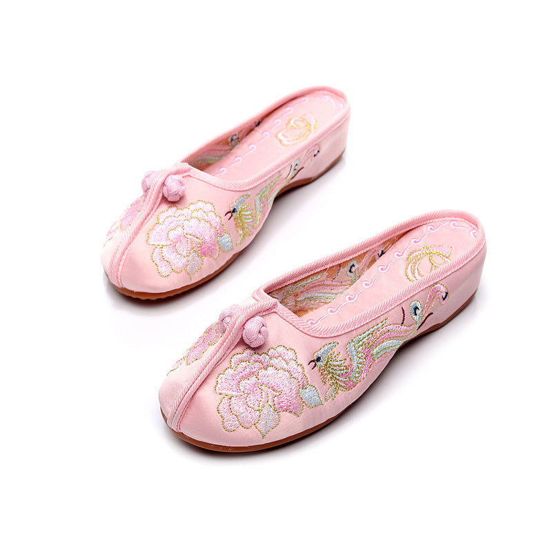 Women's Toe Embroidered Height Increasing Insole Ethnic Sandals