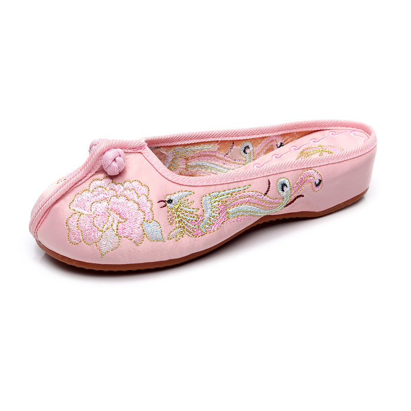 Women's Toe Embroidered Height Increasing Insole Ethnic Sandals