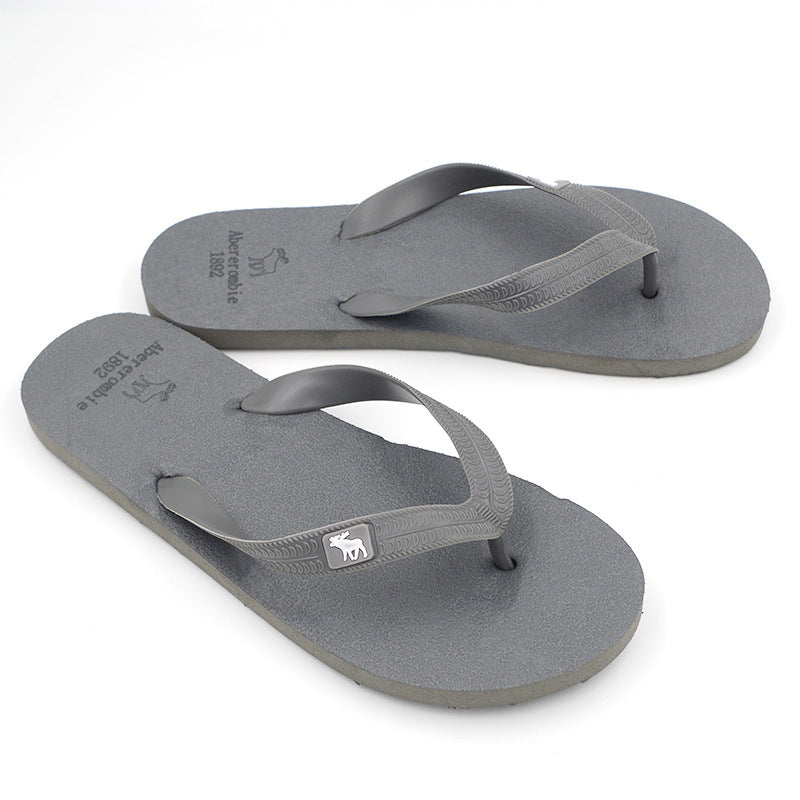 Herren-Strand-Flip-Flops, rutschfeste Outdoor-Flip-Flops mit Hirschmotiv