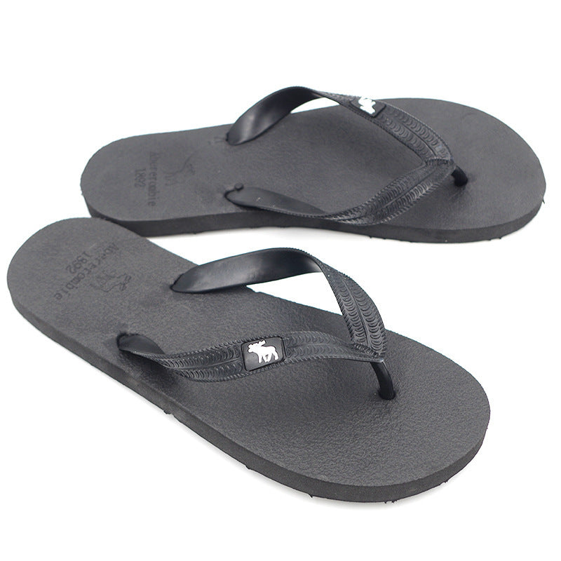 Herren-Strand-Flip-Flops, rutschfeste Outdoor-Flip-Flops mit Hirschmotiv