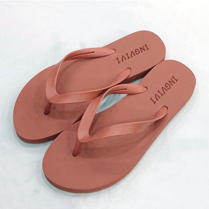 Women's Flip-flop Flat Beach Flip-flops Rubber Background Sandals