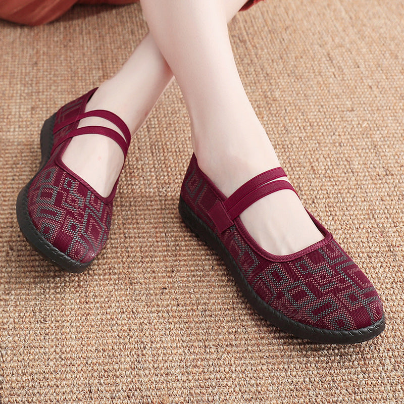 Women's Cloth Plus Size Breathable Mom Comfortable Casual Shoes