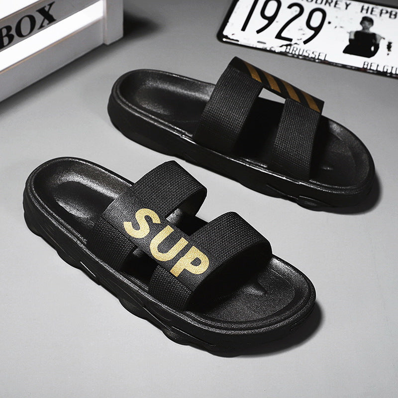 Men's Outdoor Summer Trendy Fashion Joker Thick-soled Flip Flops