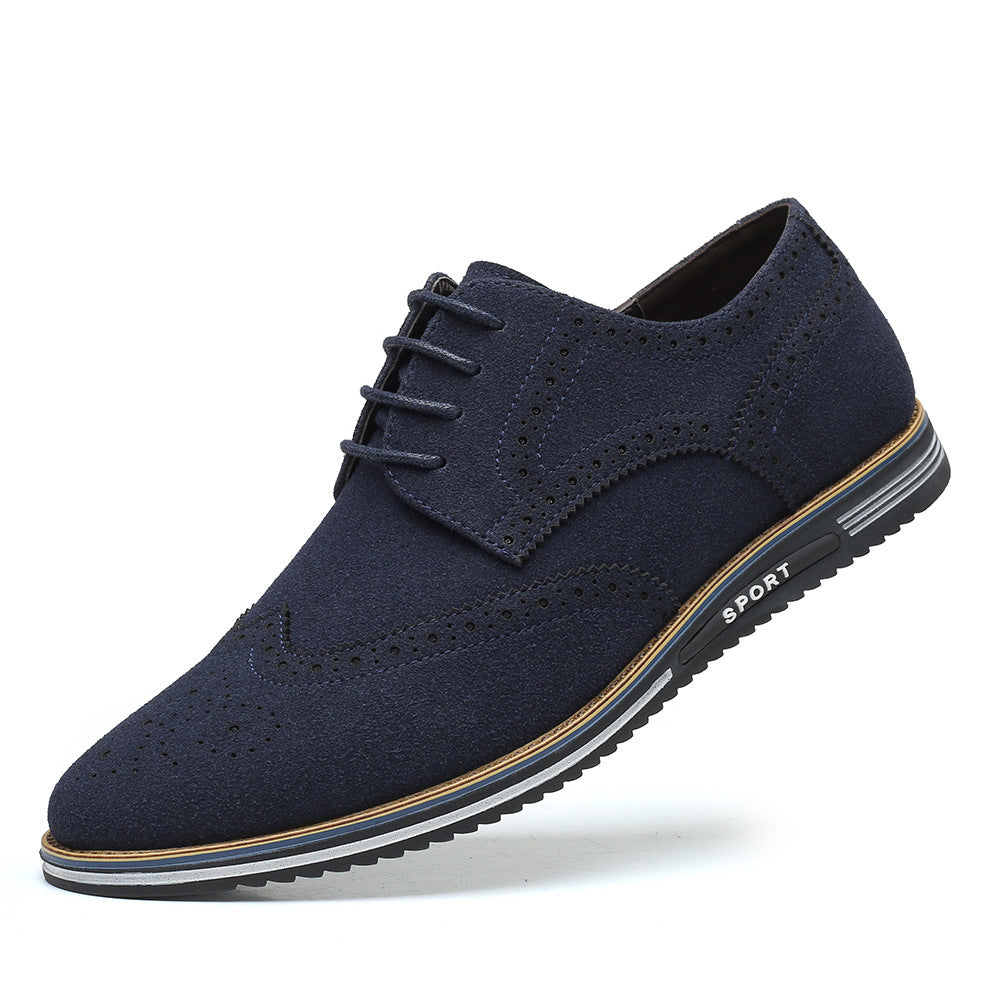 Men's Brogue Fashionable Plus Size Matte Suede Casual Shoes