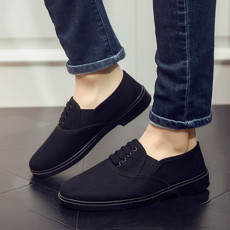 Men's Black And Low Upper Slip-on Labor Protection Men's Shoes