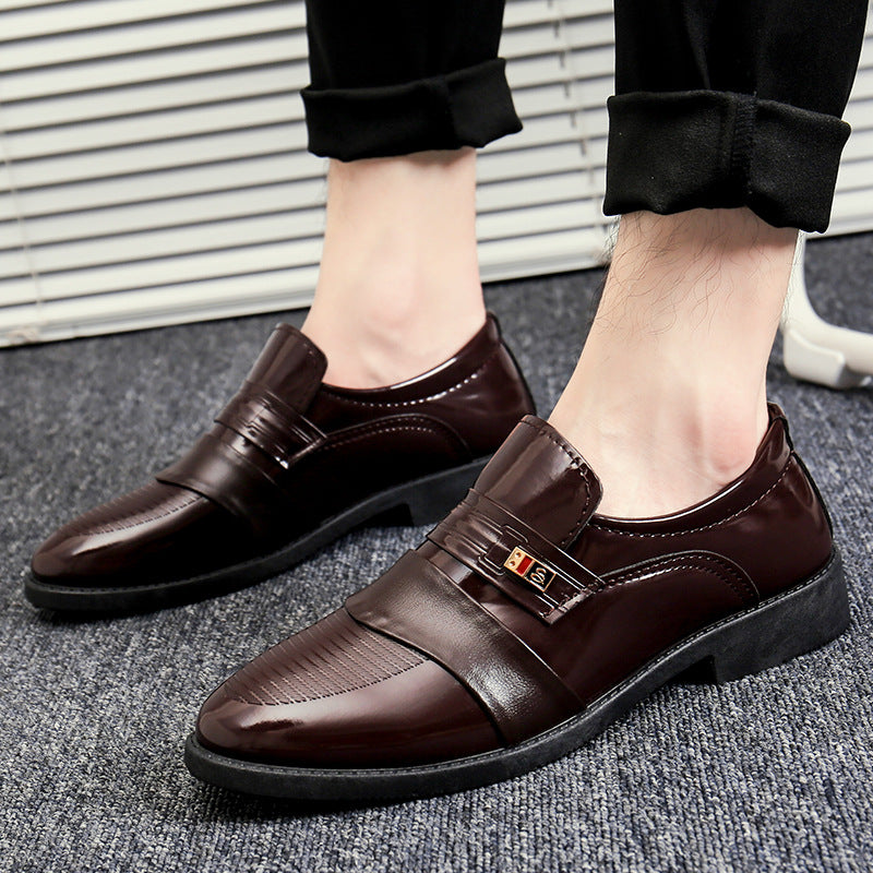 Unique Graceful Men's Business Formal Round Leather Shoes