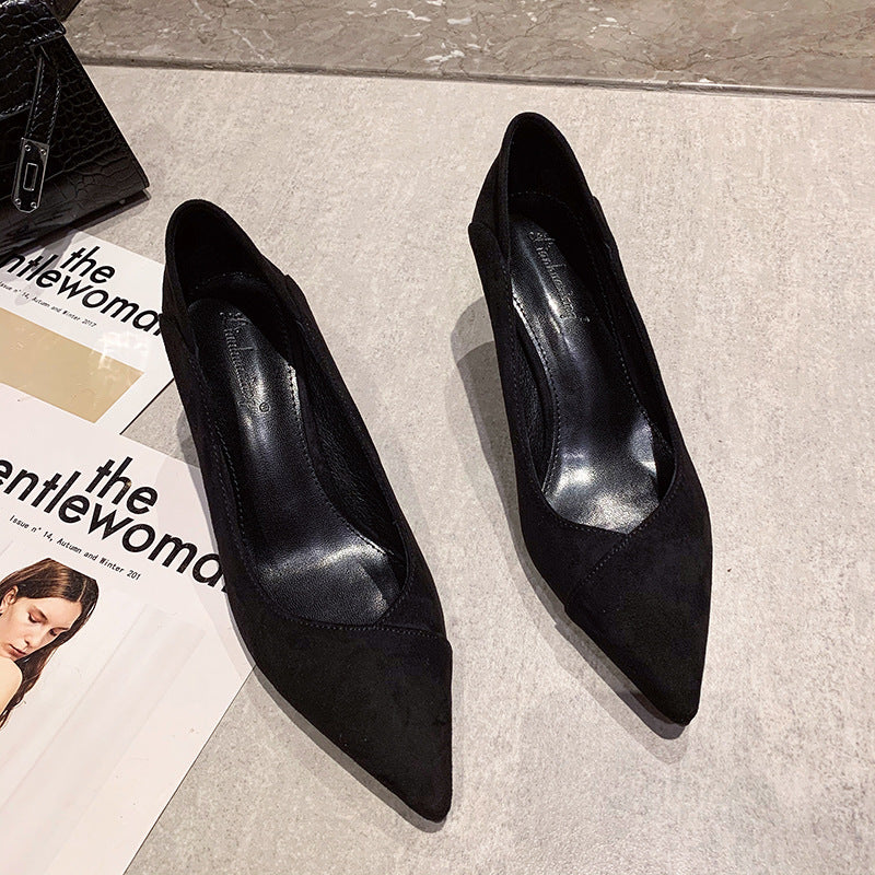 Women's High Pointed Toe Stiletto Low-cut Women's Shoes