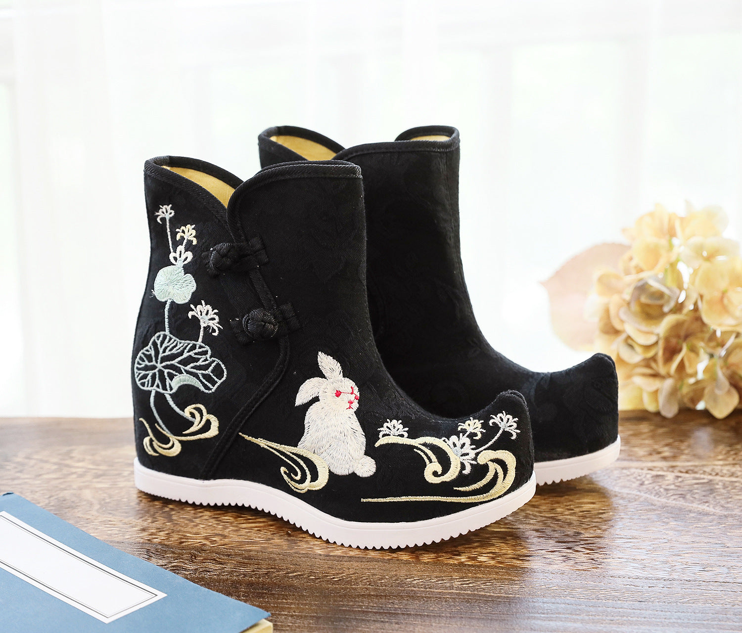 Han Chinese Clothing Brodé Bootie Ethnic Canvas Shoes