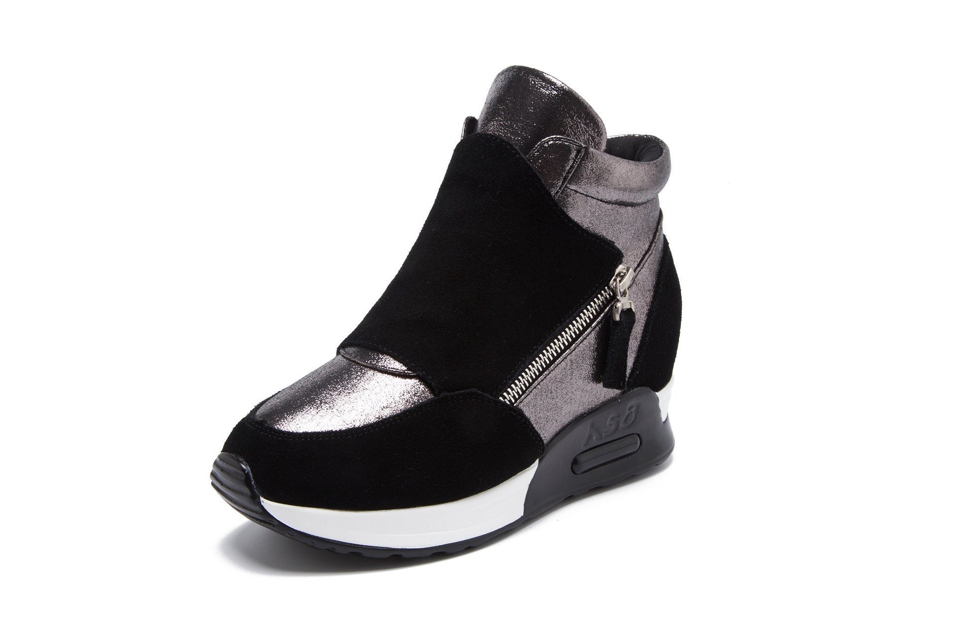 Women's Winter Genuine Thick Sole Height Increasing Sneakers