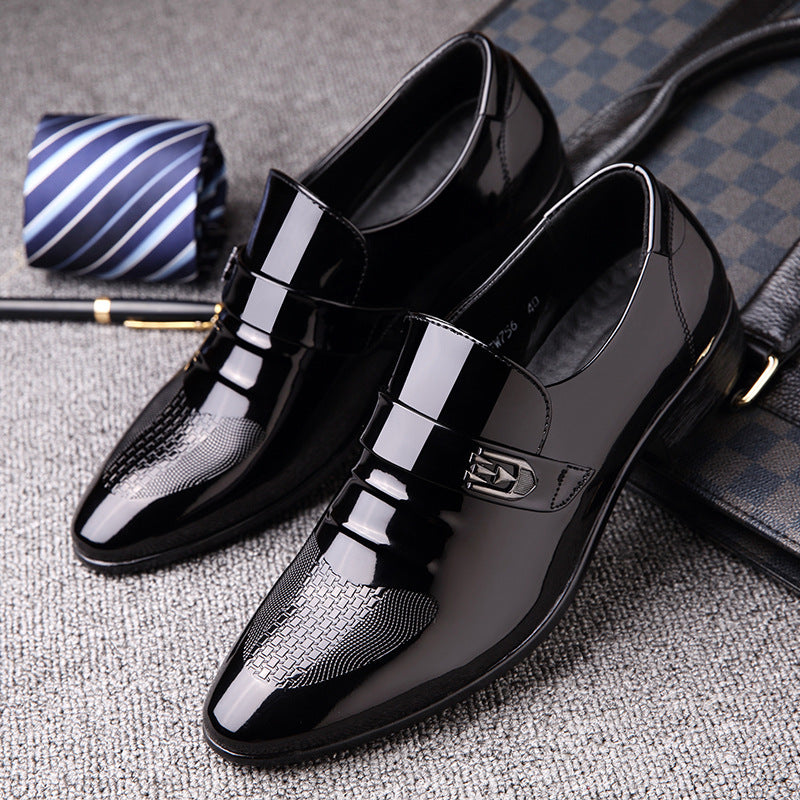 Men's Business Formal Wear Low-top Pumps Leather Shoes