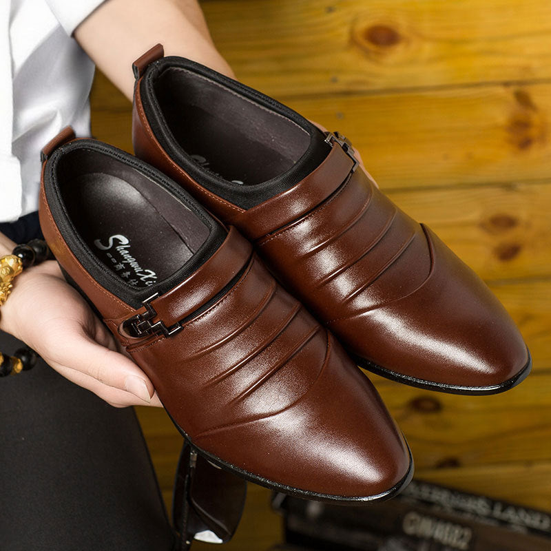 Men's Business Formal Wear All-matching Slip-on Extra Leather Shoes