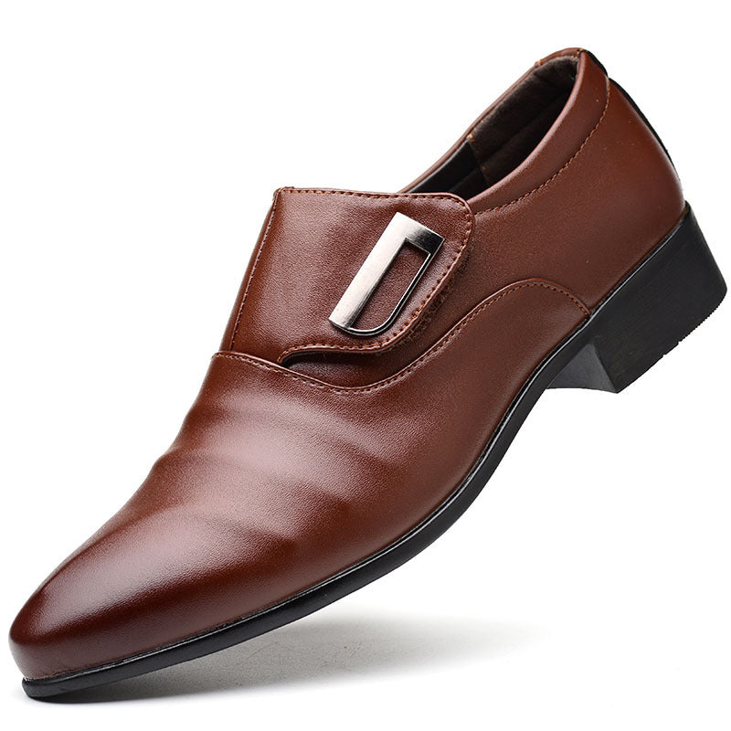 Chaussures en cuir Lazybones pour hommes, pointues et assorties