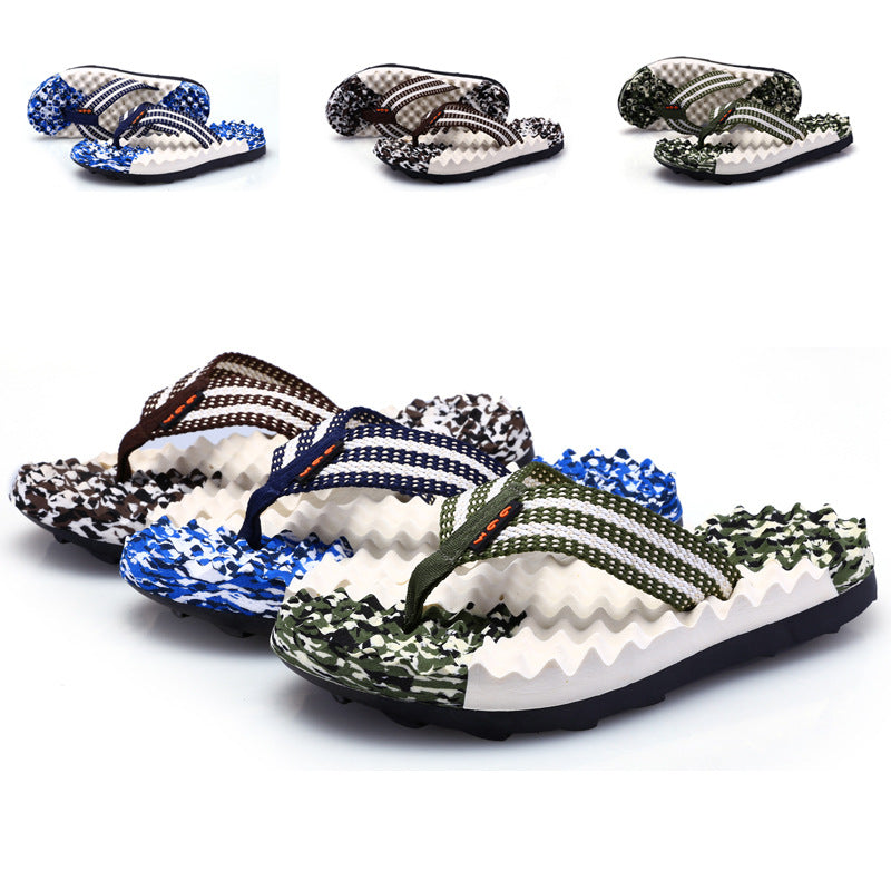 Men's Outdoor Non-slip Massage Beach Platform Flip Flops