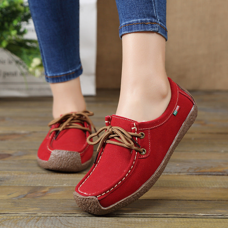 Women's Spring Real Comfortable Flat Mom Casual Shoes