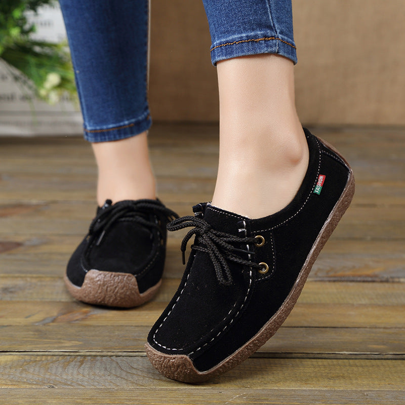 Women's Spring Real Comfortable Flat Mom Casual Shoes