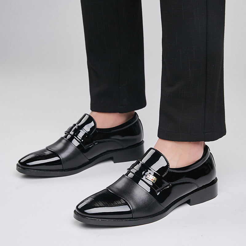 Zapatos de cuero de algodón acolchados de talla grande formales de negocios para hombres