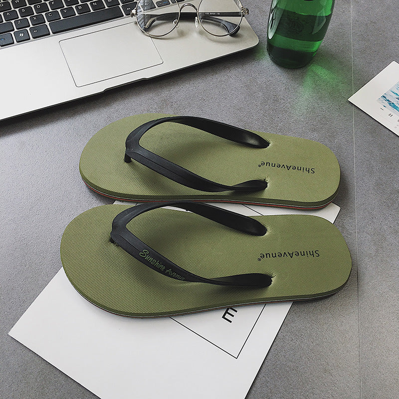 Herren Sommer Britische Mode Persönlichkeit Trend Flip-Flops Outdoor Große Flip-Flops