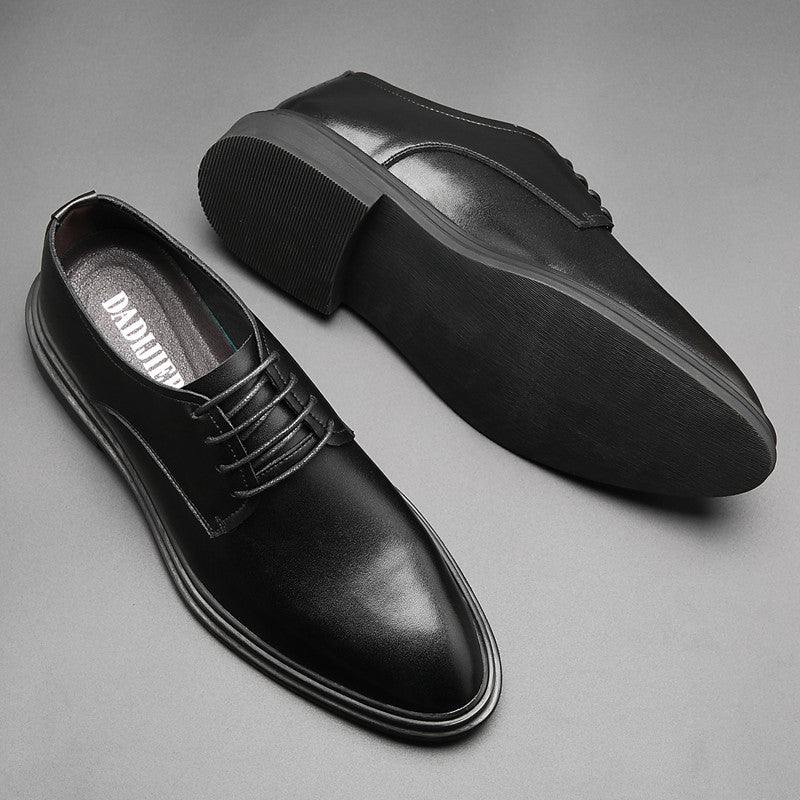 Zapatos de cuero Formal genuino estilo británico de negocios para hombres