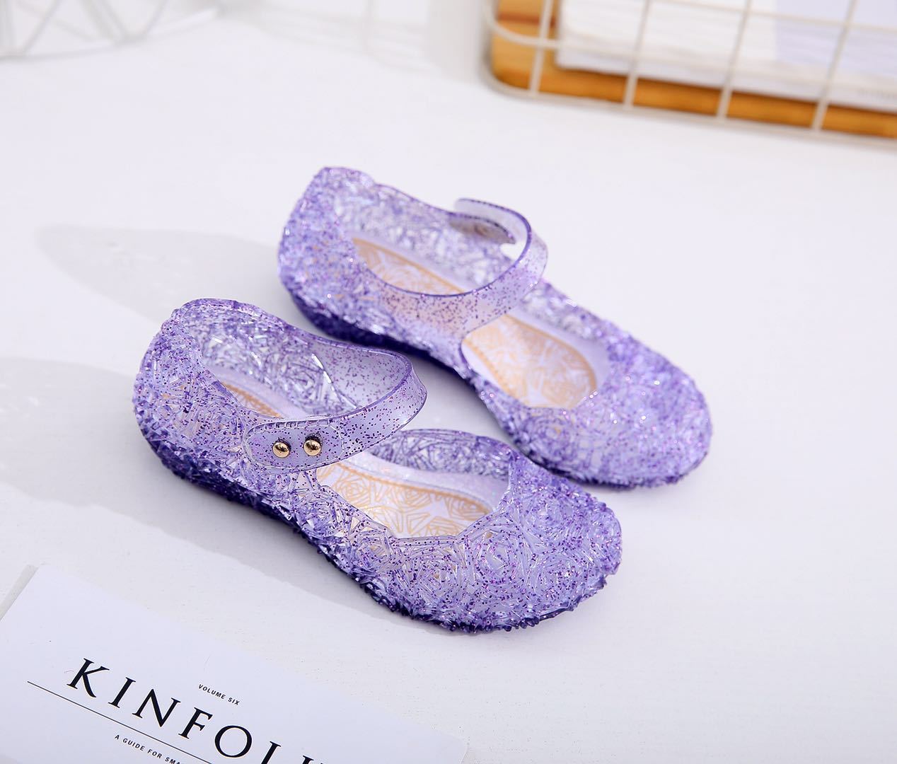 Sandales hautes pour sac de spectacle de princesse Elsa Frozen pour enfants