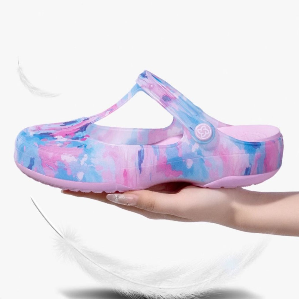 Women's Trendy Art Design Jelly Beach Hole Women's Shoes