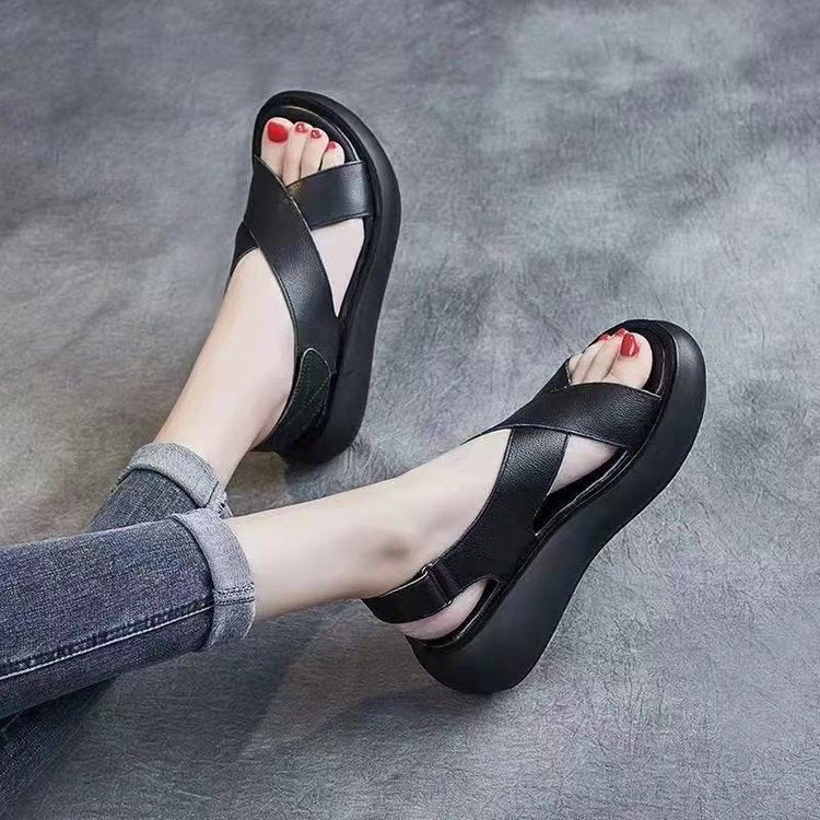 Women's Platform Summer Open Toe Pumps Peep Sandals