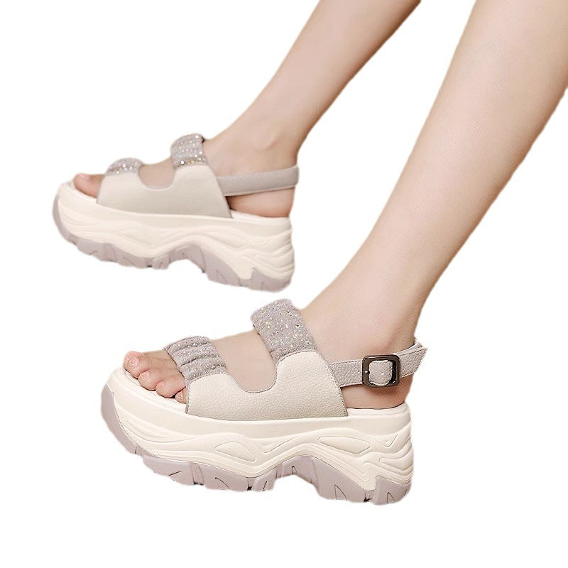 Women's Slouchy Hidden Platform Dad Versatile Sandals