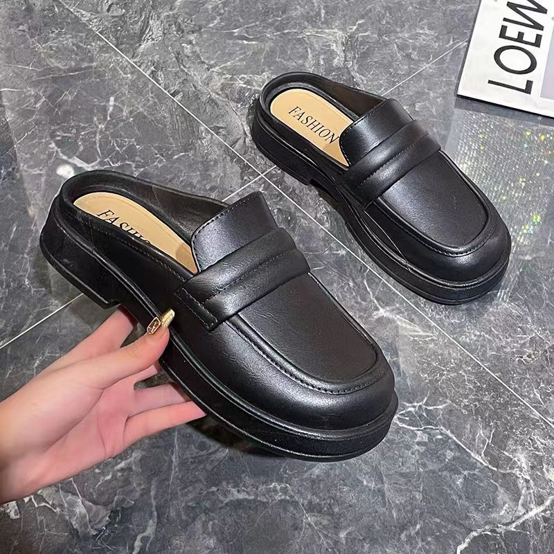 Women's Retro Platform Lazy Half Summer Fashion Outwear Loafers