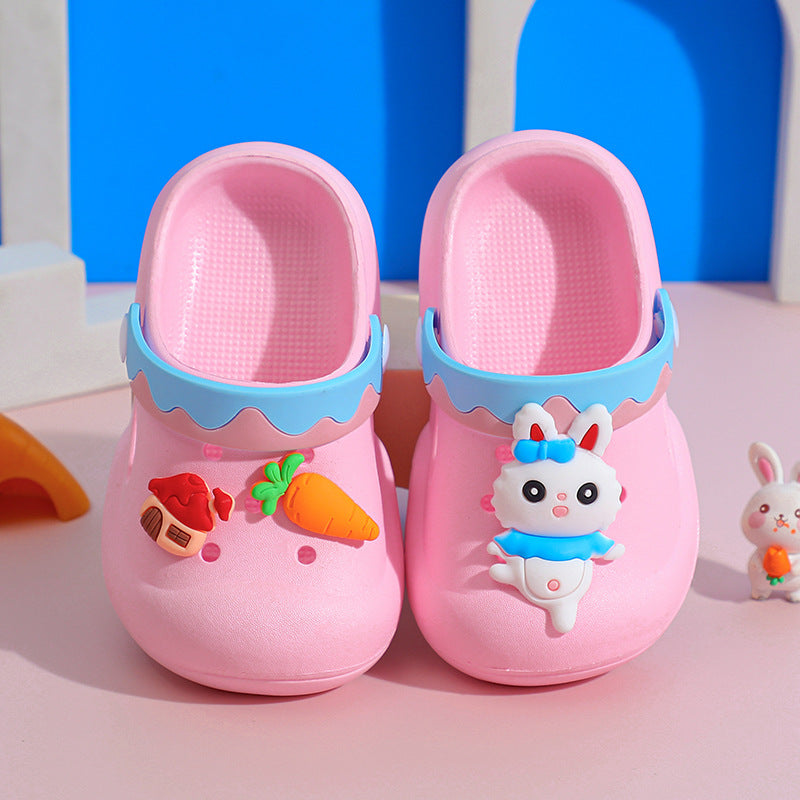 Children's Summer Home Soft Bottom Cartoon Boy Hole Kid's Shoes