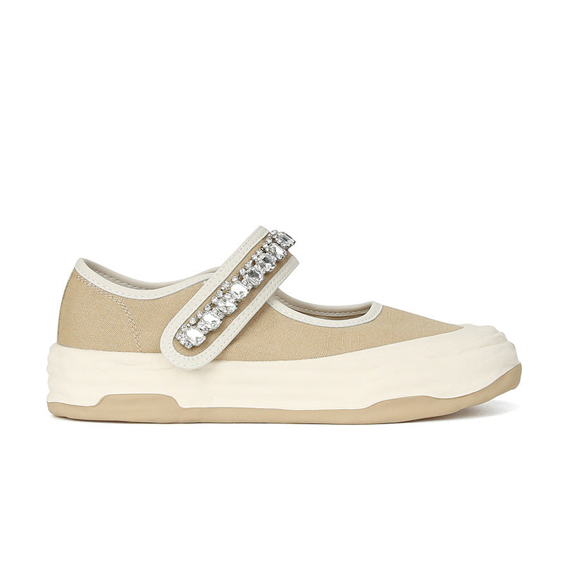 Women's Su Toe Cap Semi Outer Wear Summer Canvas Shoes