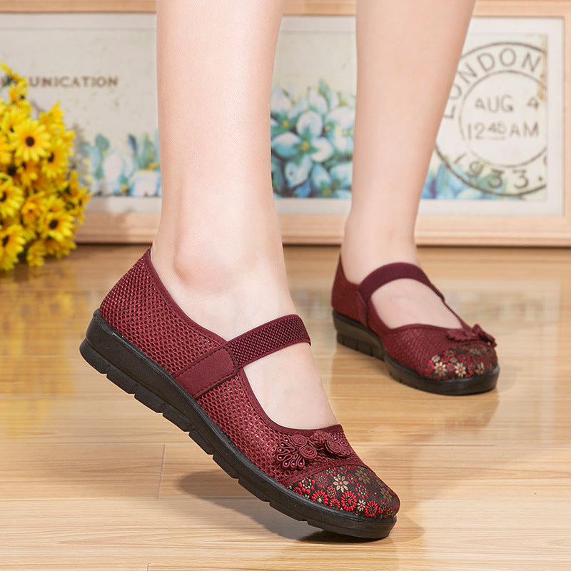 Cloth Female Mother Soft Bottom Polyurethane Women's Shoes