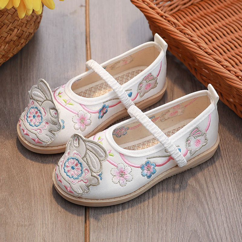 Women's & Children's Han Chinese Costume Style Skirt Embroidered Kid's Shoes