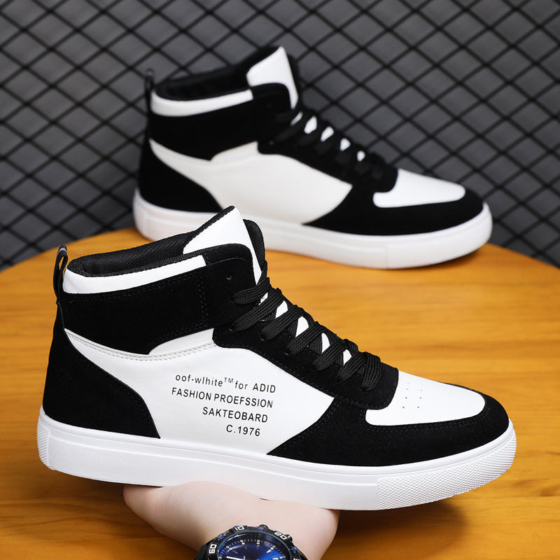 Men's Korean Style Trendy High Top Board Men's Shoes